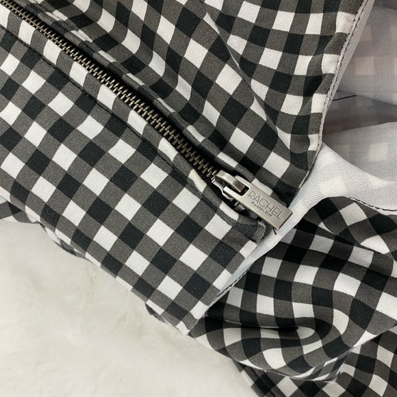 RACHEL Rachel Roy Dress XL Gingham Ruffled One Shoulder Stretch Black White - Picture 6 of 6